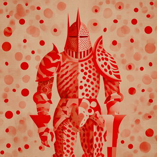 Archdrift style, Midjourney V7: concept art character design of retropunk steam knight