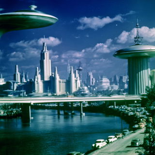 Passementeriefilm style, Midjourney V7: megacity with futuristic bioarchitecture