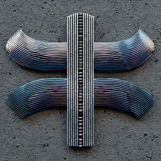 Maquette Megalithics style, Midjourney V7: abstract 3D render
