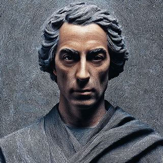 Maquette Megalithics style, Midjourney V7: classical 18th-century oil painting