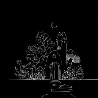 Portraitecture style, Midjourney V7: retro fairy-tale illustration