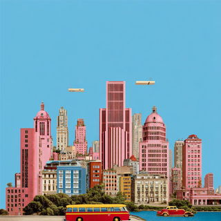 Telephone Sea Index style, Midjourney V7: megacity with futuristic bioarchitecture