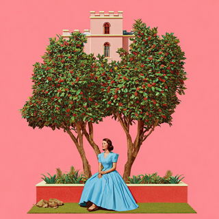Telephone Sea Index style, Midjourney V7: retro fairy-tale illustration