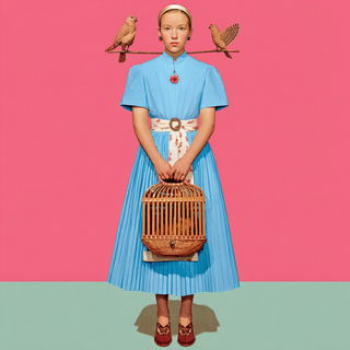 Telephone Sea Index style, Midjourney V7: traditional folk art