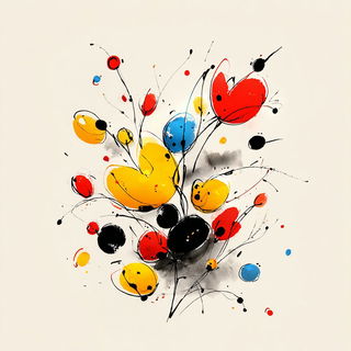 Inkplash Animism style, Midjourney V7: creative pattern composition