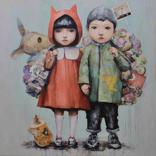 Cloisonnekin style, Midjourney V7: retro fairy-tale illustration