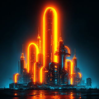 Chromolith Imperium style, Midjourney V7: megacity with futuristic bioarchitecture