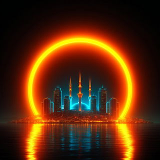 Chromolith Imperium style, Midjourney V7: bold minimalist logo design for Istanbul city municipal services