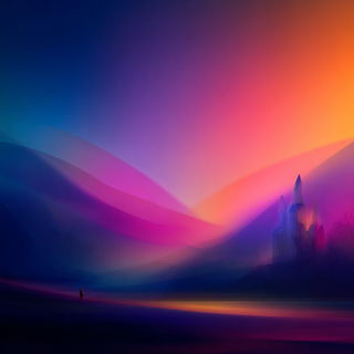 Glowterrain style, Midjourney V7: retro fairy-tale illustration