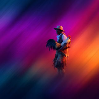 Glowterrain style, Midjourney V7: traditional folk art