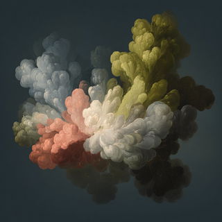 Risobaroque style, Midjourney V7: abstract 3D render