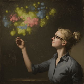 Risobaroque style, Midjourney V7: editorial illustration for popular scientific magazine cover