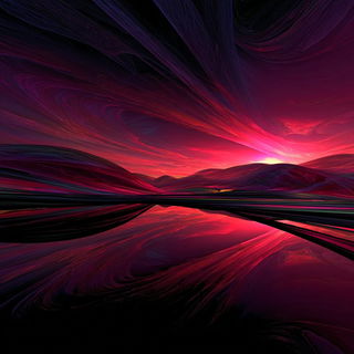 Apsara Coilfire style, Midjourney V7: realistic landscape photograph of quiet dawn