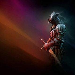 Ribbonlume Vector style, Midjourney V7: concept art character design of retropunk steam knight