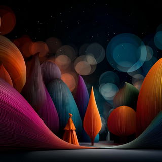 Ribbonlume Vector style, Midjourney V7: retro fairy-tale illustration
