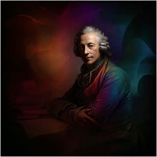 Ribbonlume Vector style, Midjourney V7: classical 18th-century oil painting