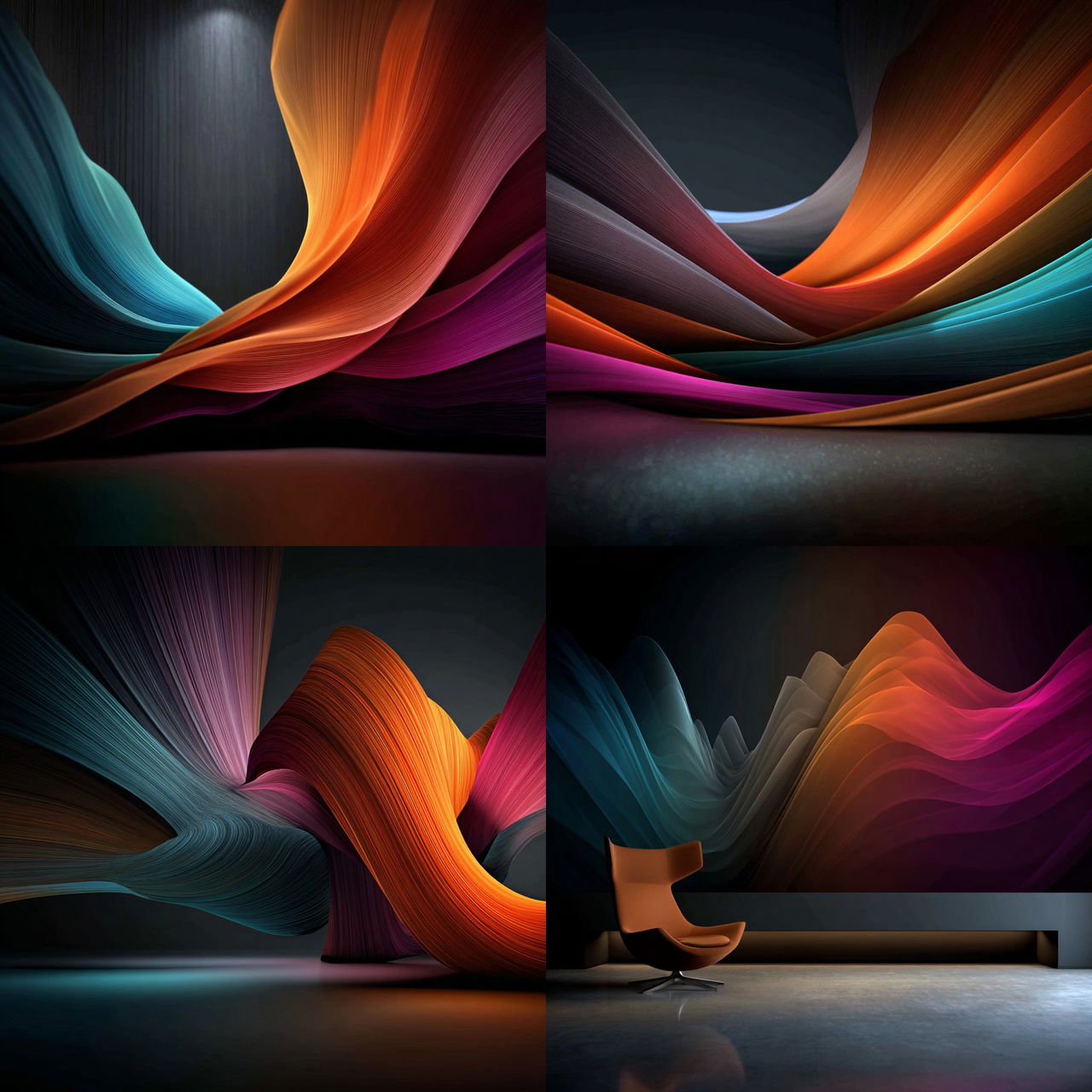 Ribbonlume Vector style, Midjourney V7, render 1 of 4