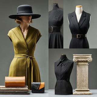 Sculptorider style, Midjourney V7: haute-couture fashion outfit