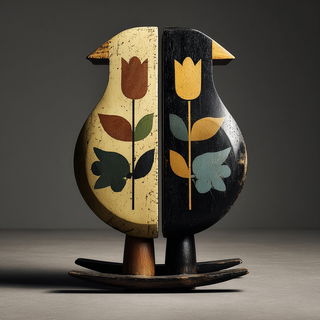 Sculptorider style, Midjourney V7: traditional folk art