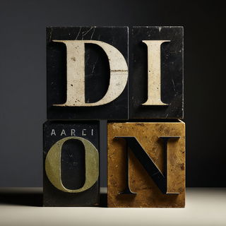 Sculptorider style, Midjourney V7: typographic composition with large letters