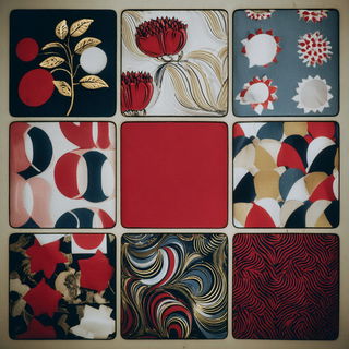 Tempergarden style, Midjourney V7: creative pattern composition