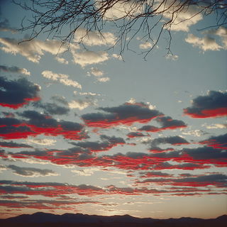 Tempergarden style, Midjourney V7: realistic landscape photograph of quiet dawn