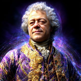 Stratoviolet style, Midjourney V7: classical 18th-century oil painting