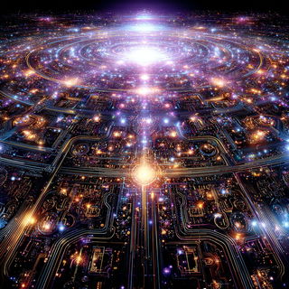 Stratoviolet style, Midjourney V7: technical infrastructure blueprint schematics