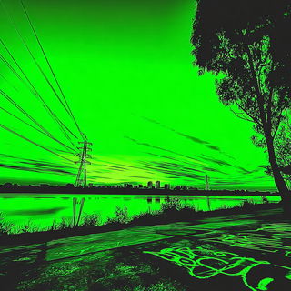 Taggable Bastion style, Midjourney V7: realistic landscape photograph of quiet dawn