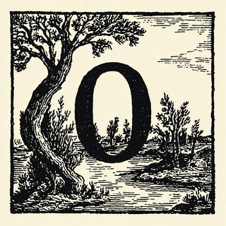 Ashen Eye Canticle style, Midjourney V7: typographic composition with large letters