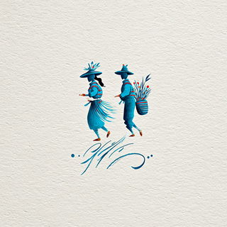 Paleoglyph style, Midjourney V7: traditional folk art