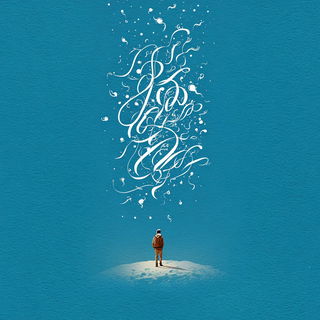 Paleoglyph style, Midjourney V7: editorial illustration for popular scientific magazine cover