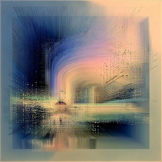 Ruinscan style, Midjourney V7: abstract 3D render