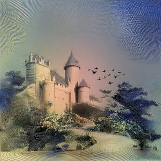 Ruinscan style, Midjourney V7: retro fairy-tale illustration
