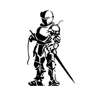 Inkwick Noctilith style, Midjourney V7: concept art character design of retropunk steam knight