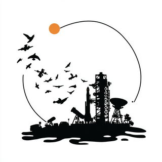 Inkwick Noctilith style, Midjourney V7: editorial illustration for popular scientific magazine cover