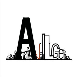Inkwick Noctilith style, Midjourney V7: typographic composition with large letters