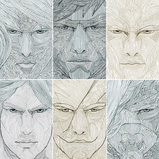 Cream Helix style, Midjourney V7: black-and-white manga comic strip