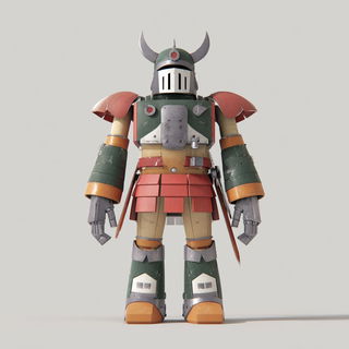 Terraced Toyworld style, Midjourney V7: concept art character design of retropunk steam knight