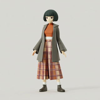 Terraced Toyworld style, Midjourney V7: haute-couture fashion outfit
