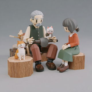 Terraced Toyworld style, Midjourney V7: traditional folk art