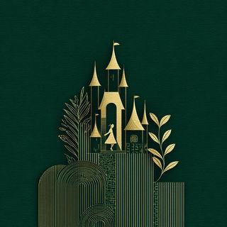 Giltglass Cosmography style, Midjourney V7: retro fairy-tale illustration