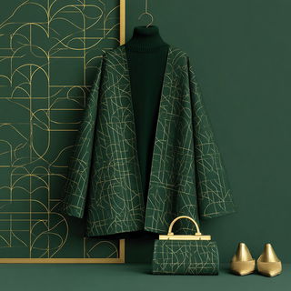 Giltglass Cosmography style, Midjourney V7: haute-couture fashion outfit