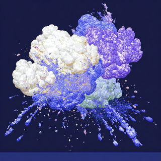 Floraloclasm style, Midjourney V7: abstract 3D render