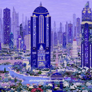 Floraloclasm style, Midjourney V7: megacity with futuristic bioarchitecture