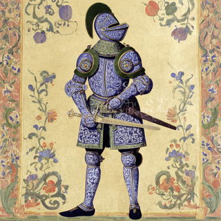 Floraloclasm style, Midjourney V7: concept art character design of retropunk steam knight