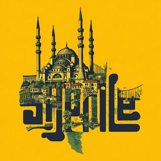 Inkcastle Puppetry style, Midjourney V7: bold minimalist logo design for Istanbul city municipal services