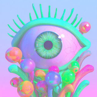 Chromabungalow style, Midjourney V7: editorial illustration for popular scientific magazine cover