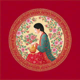 Goldfiligree Ravinement style, Midjourney V7: retro fairy-tale illustration