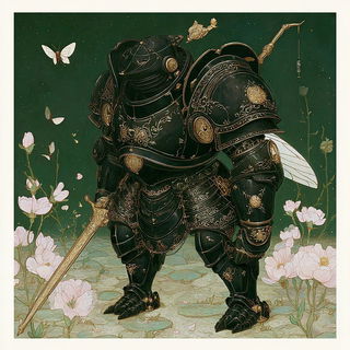 Brocadermancy style, Midjourney V7: concept art character design of retropunk steam knight